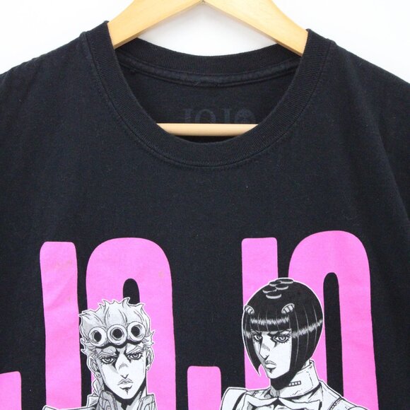 JoJo's Bizarre Adventure Shirt Mens Black Anime Graphic Logo Cotton Size Large L - Picture 5 of 9